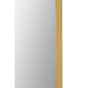 Marius Full Length Mirror with a sleek gold frame and reflective surface, showcasing a modern design.