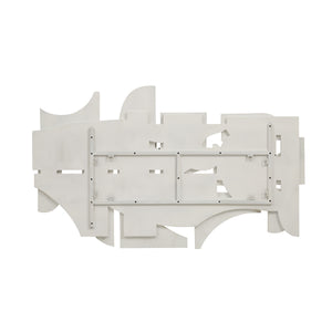 Back view of Morpho wall art highlighting its structural design and mounting