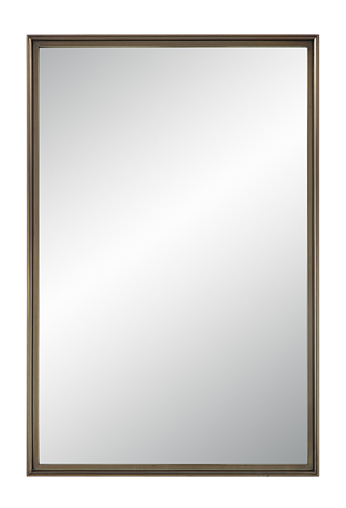 Sandcastle Wall Mirror with a sleek, rectangular design and a bronze frame.