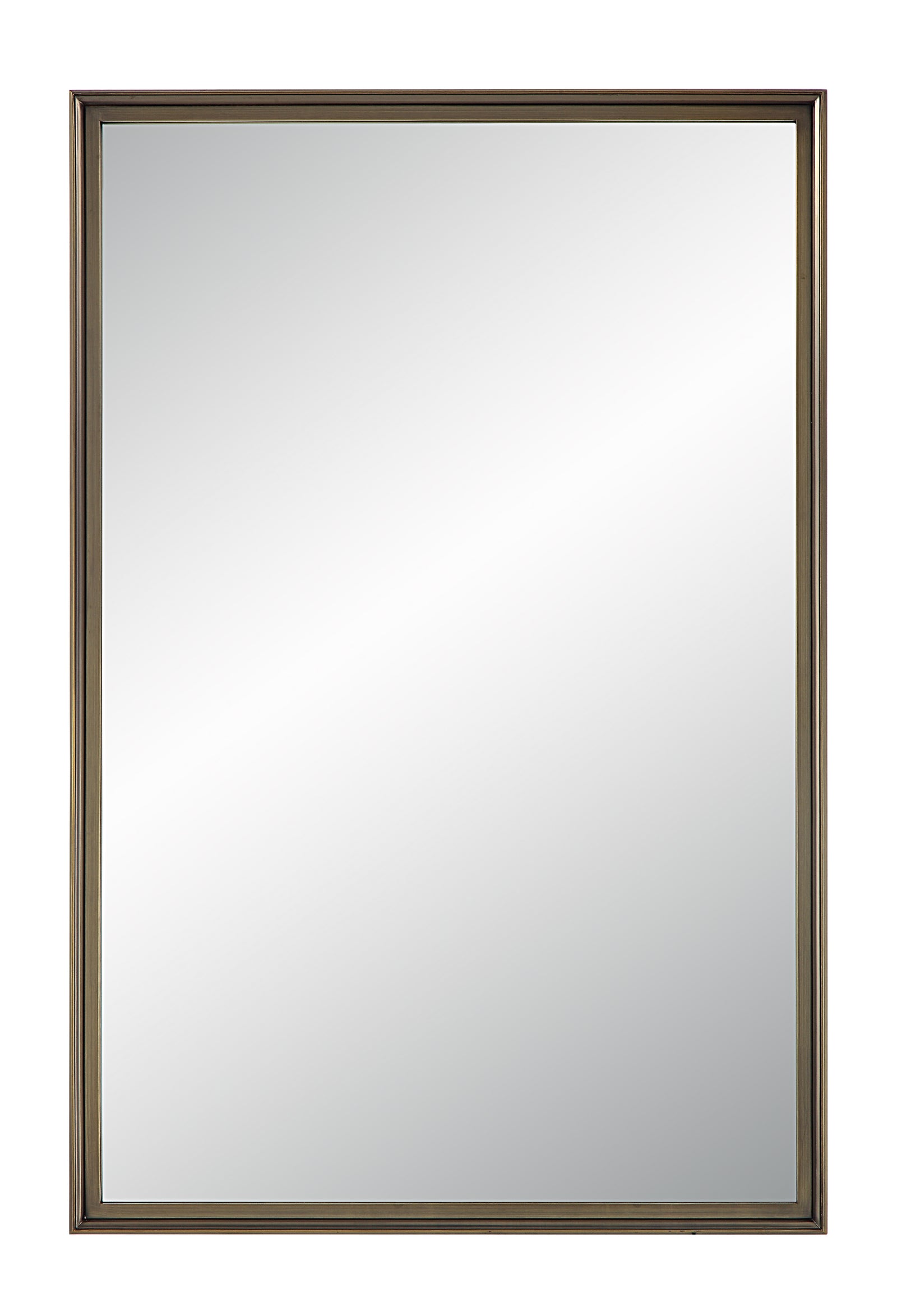 Sandcastle Wall Mirror with a sleek, rectangular design and a bronze frame.