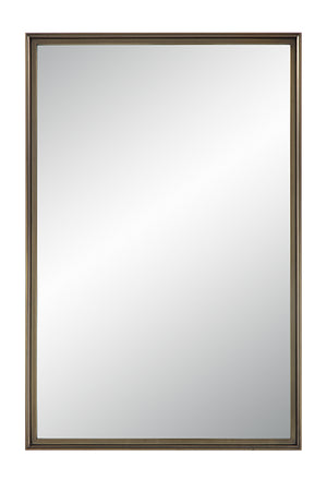 Sandcastle Wall Mirror with a sleek, rectangular design and a bronze frame.