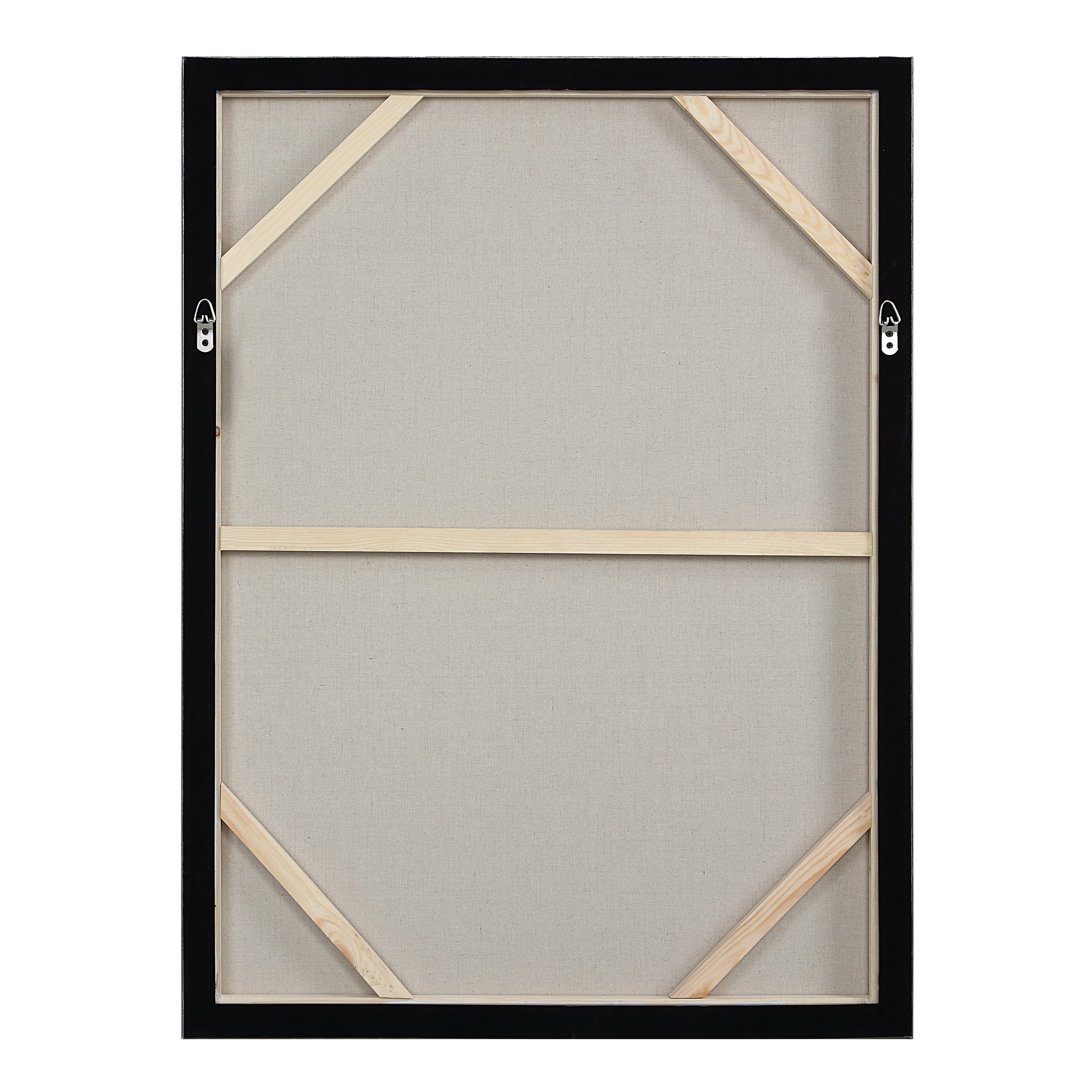 Back view of Storia canvas art showing wooden frame and canvas support