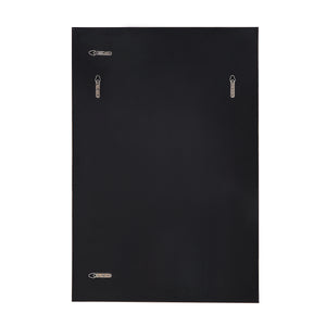 Back view of Cider Wall Mirror showing mounting hardware on a black backing.