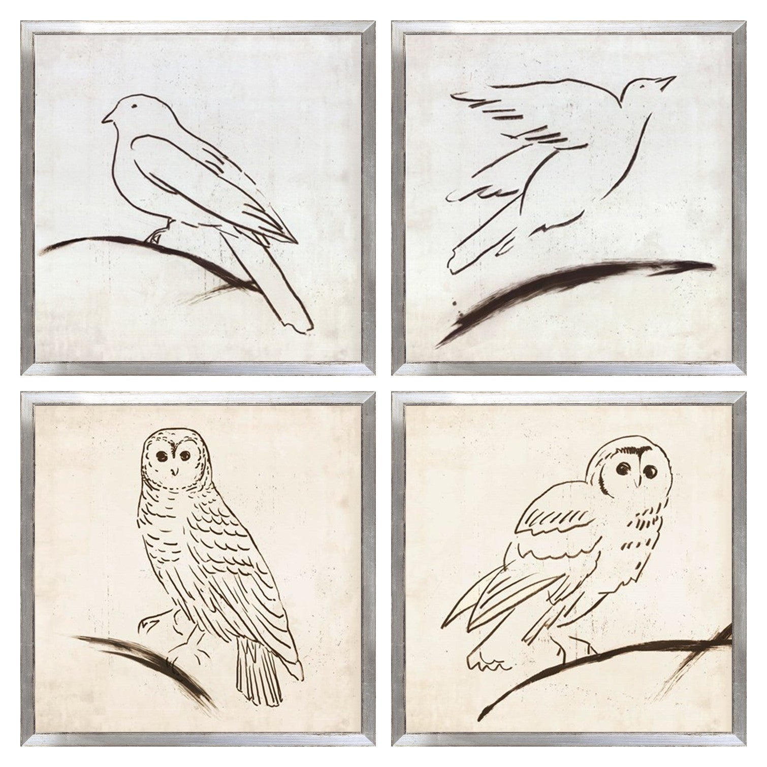 Bird & Owl Line Quartet Bundle