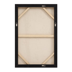 Back view of Moreau canvas art, showing the wooden frame and mounting hardware.