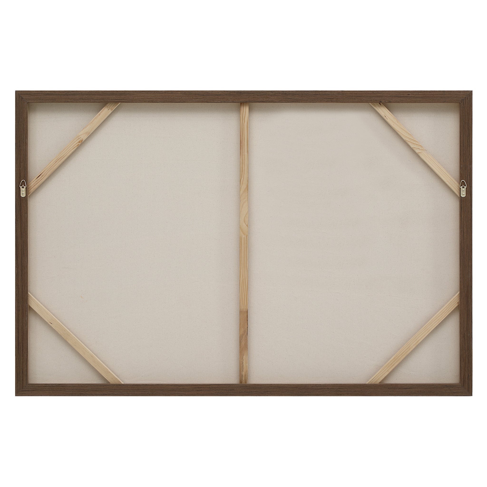 Back view of Muralis canvas art showing wooden support structure.