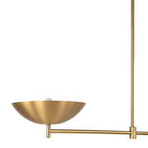 Waxlow lighting fixture showcasing a gold bowl shade and minimalist design