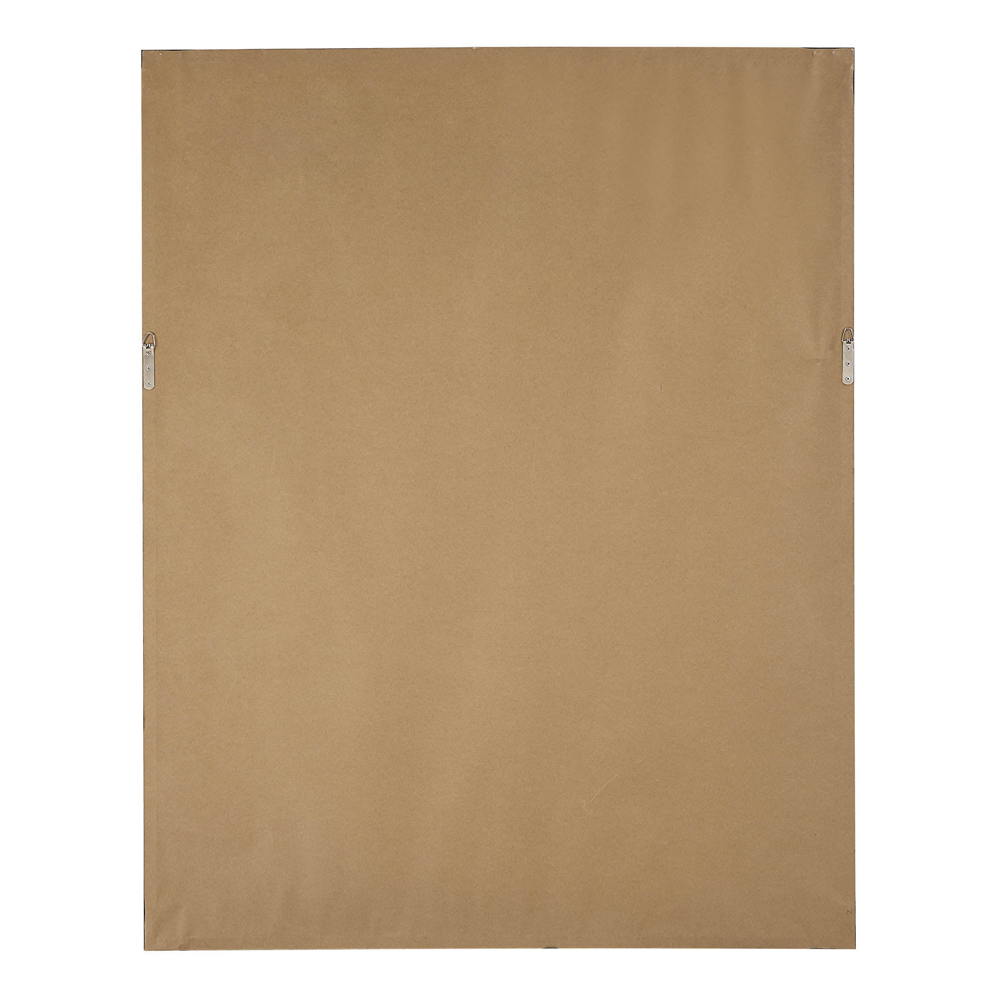 Back view of Cercola wall art, featuring a brown backing with hanging hardware.
