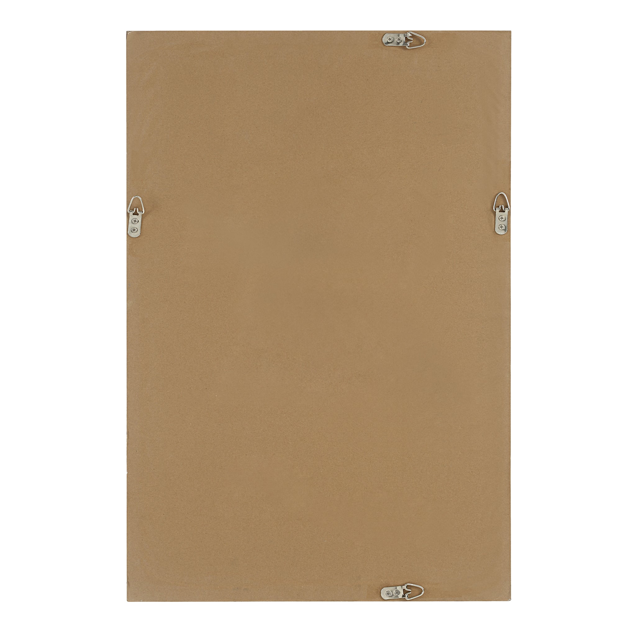 Back view of Rovereto Wall Decor frame with mounting hardware and a brown backing.