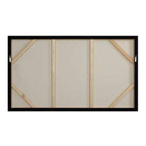 Back view of Toulouse canvas art displaying the wooden frame and support structure.