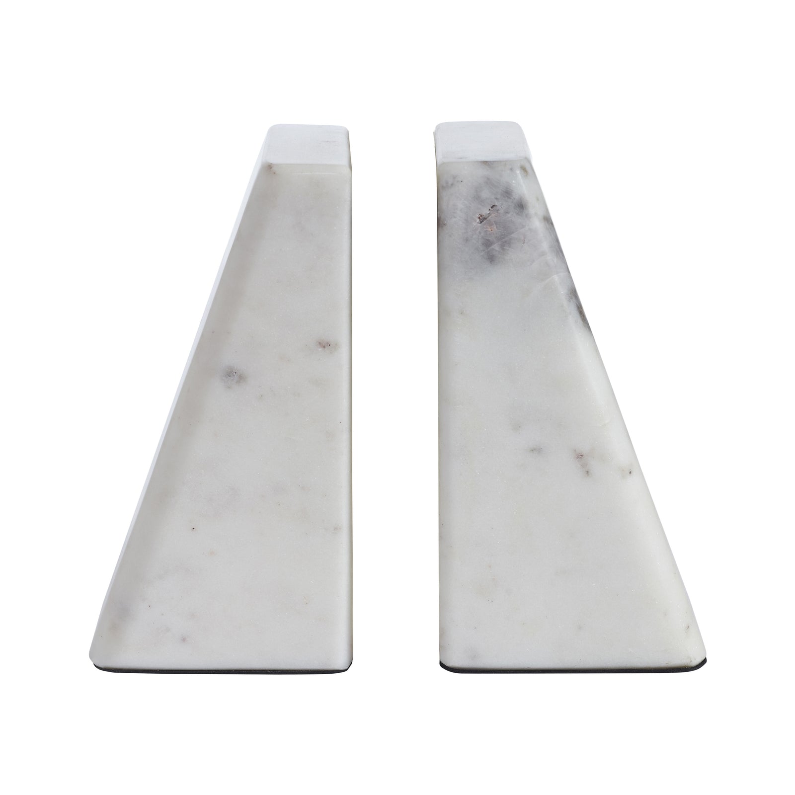 Carvella Statue bookends in Banswara marble, featuring a sleek triangular design.