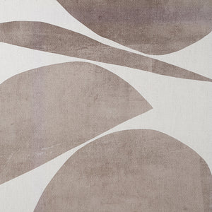Close-up of Belem wall art showing detailed abstract shapes in muted tones on canvas.