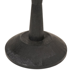 Close-up of the base of the Francine Floor Lamp showcasing its black finish