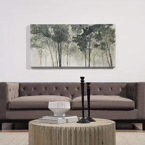 Potter canvas art displayed above a modern sofa in a stylish living room