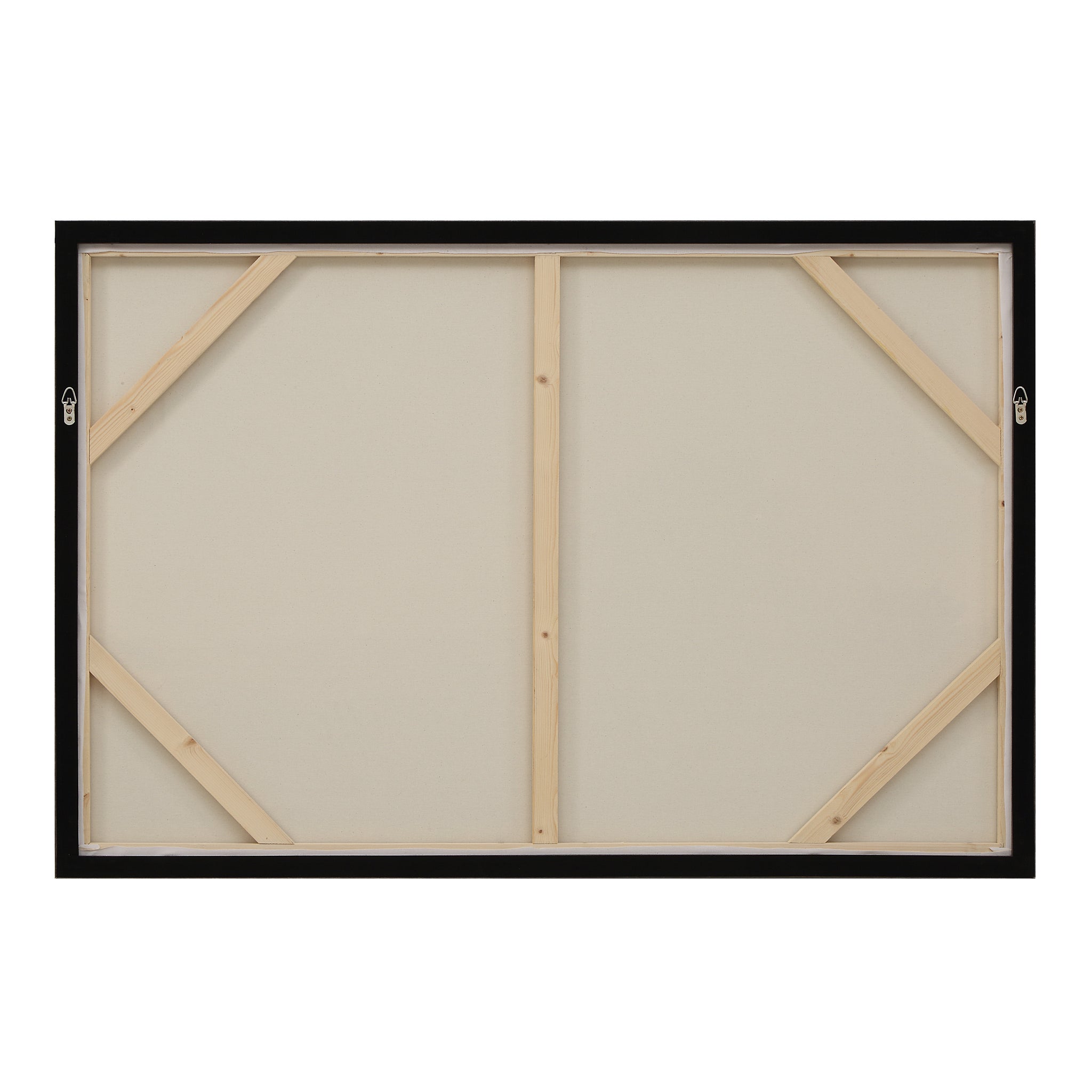 Back view of Horizon canvas art showing the wooden frame and canvas support.