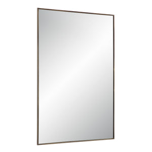 Cider Wall Mirror angled view, featuring a modern silver frame and a bright reflective surface.