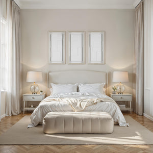 Arches wall art by Renwil displayed above a bed in a modern bedroom setting