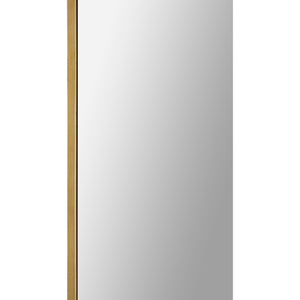 Thatcher Full Length Mirror featuring a gold frame, side view highlighting the reflective surface