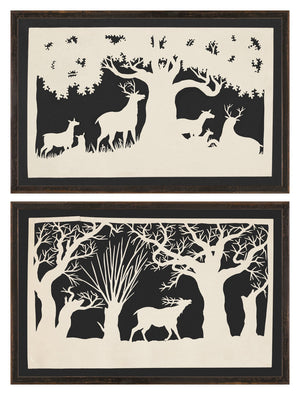 Northern Silhouette Deer Pair Bundle