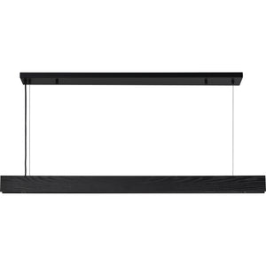 Taya Ceiling Fixture by Renwil, linear black wood design, front view