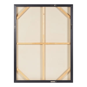 Back view of Esmerelda canvas art showing the wooden frame and support structure.
