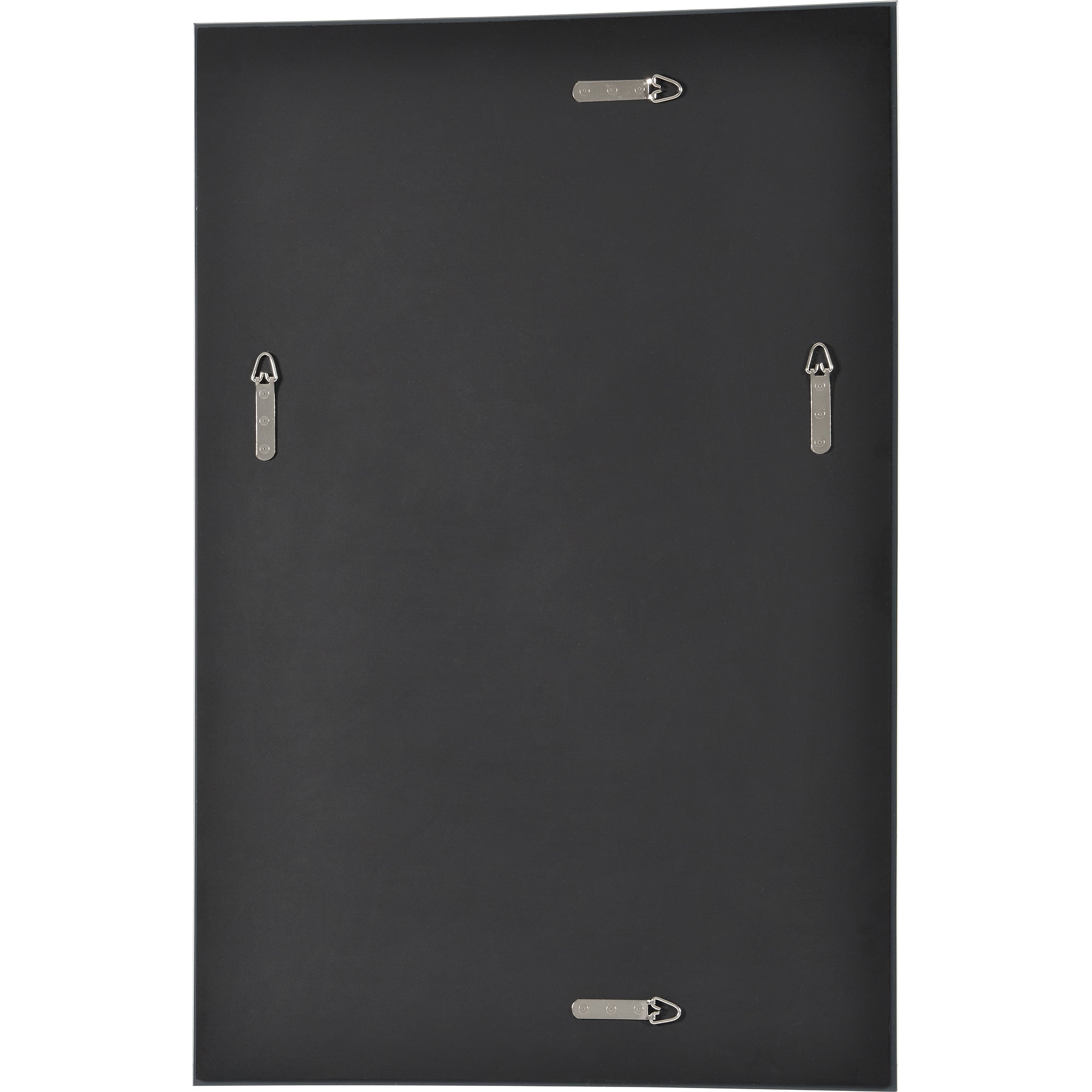 Back view of the Asset Wall Mirror by Renwil with mounting hardware and black backing