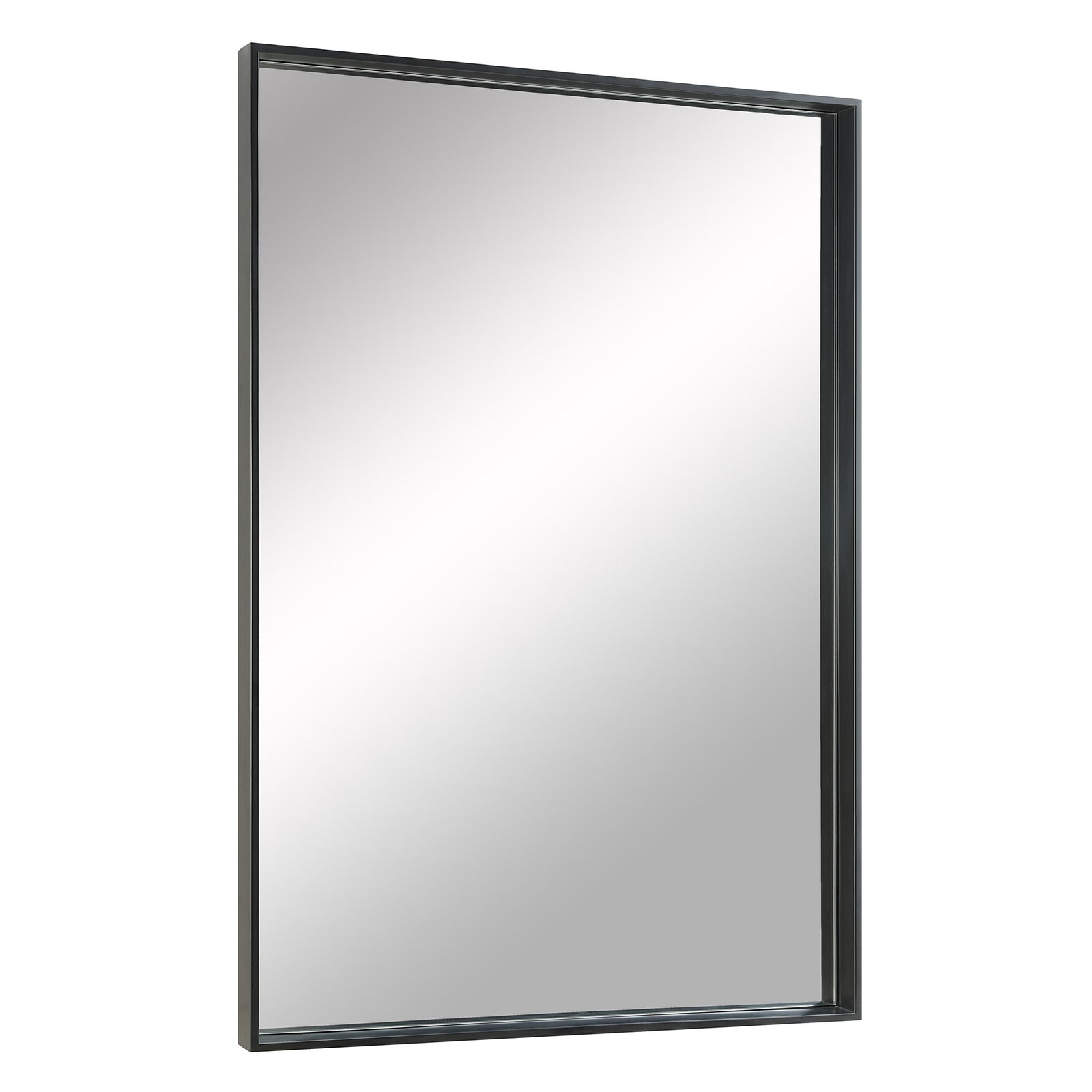 Annalise Wall Mirror with a sleek black frame, showcasing a clear reflective surface.