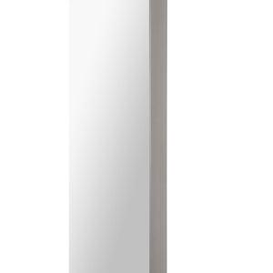 Delphinus Wall Mirror with a modern silver frame and a flat edge