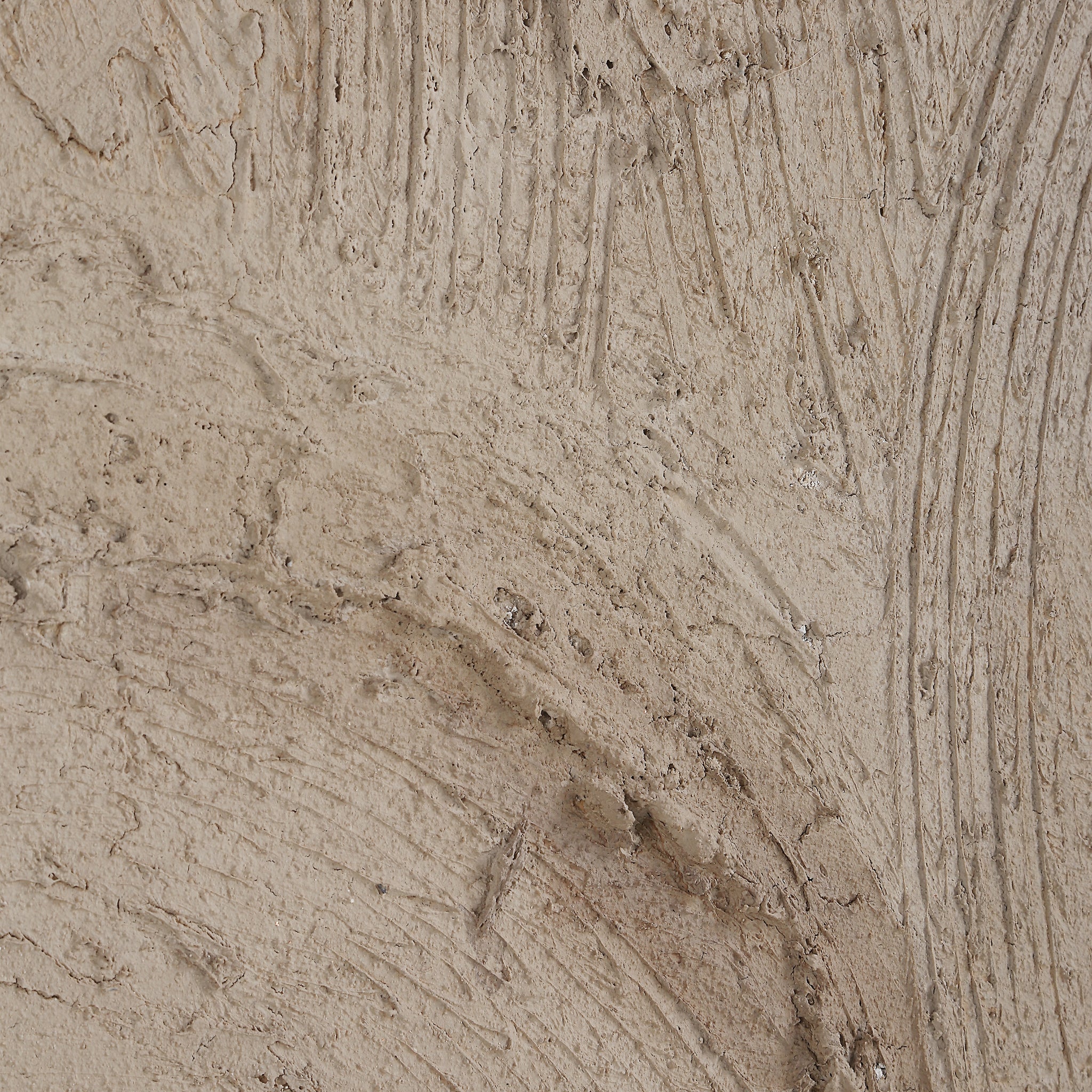 Close-up of Trofa canvas art, highlighting intricate beige textures and brush strokes.