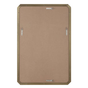Back view of Nate mirror by Renwil, featuring a brown backing and metal hanging hardware.