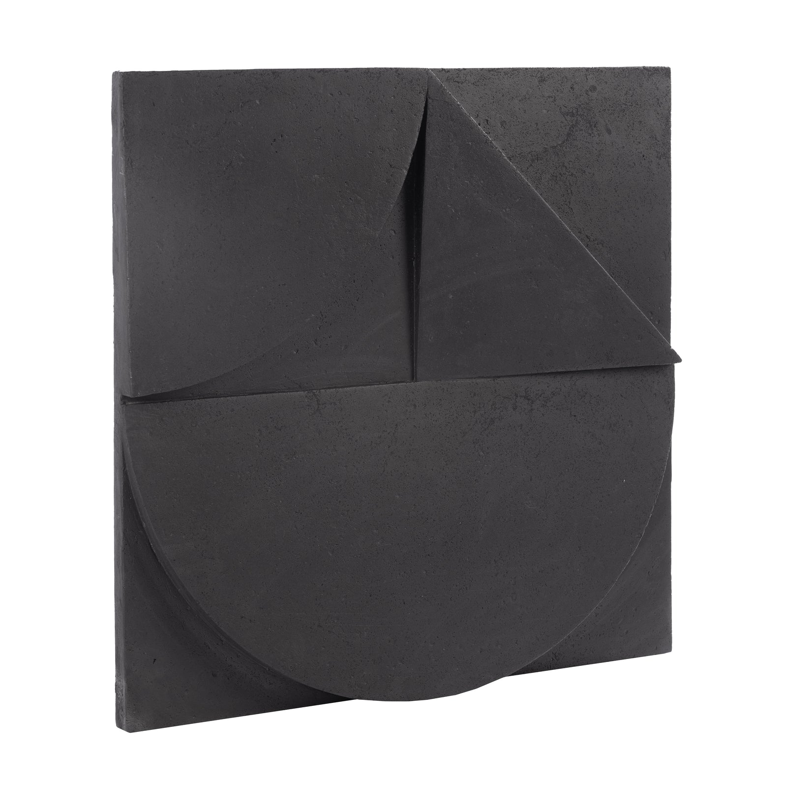 Serino wall decor featuring geometric shapes in matte black finish.