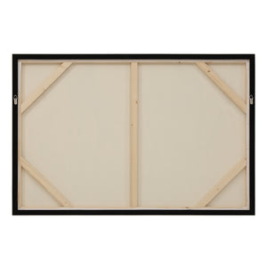 Back view of Minthe canvas art showing the wooden frame and canvas support structure