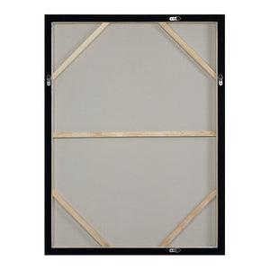 Back view of Senso canvas art, showing the wooden frame and support structure.