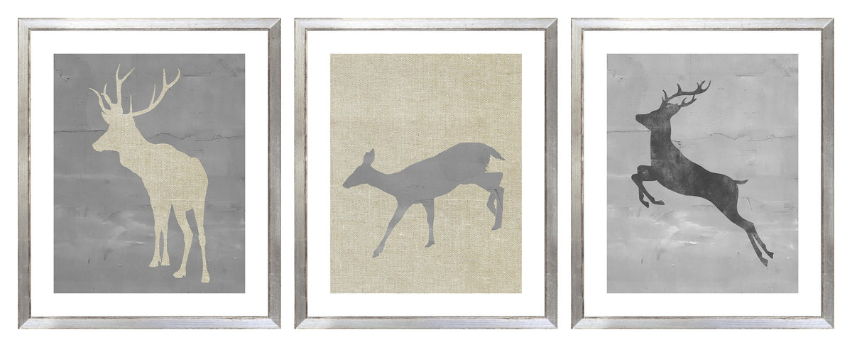 Posed Deer Silhouette Trio II (IV-VI) Bundle