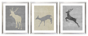 Posed Deer Silhouette Trio II (IV-VI) Bundle