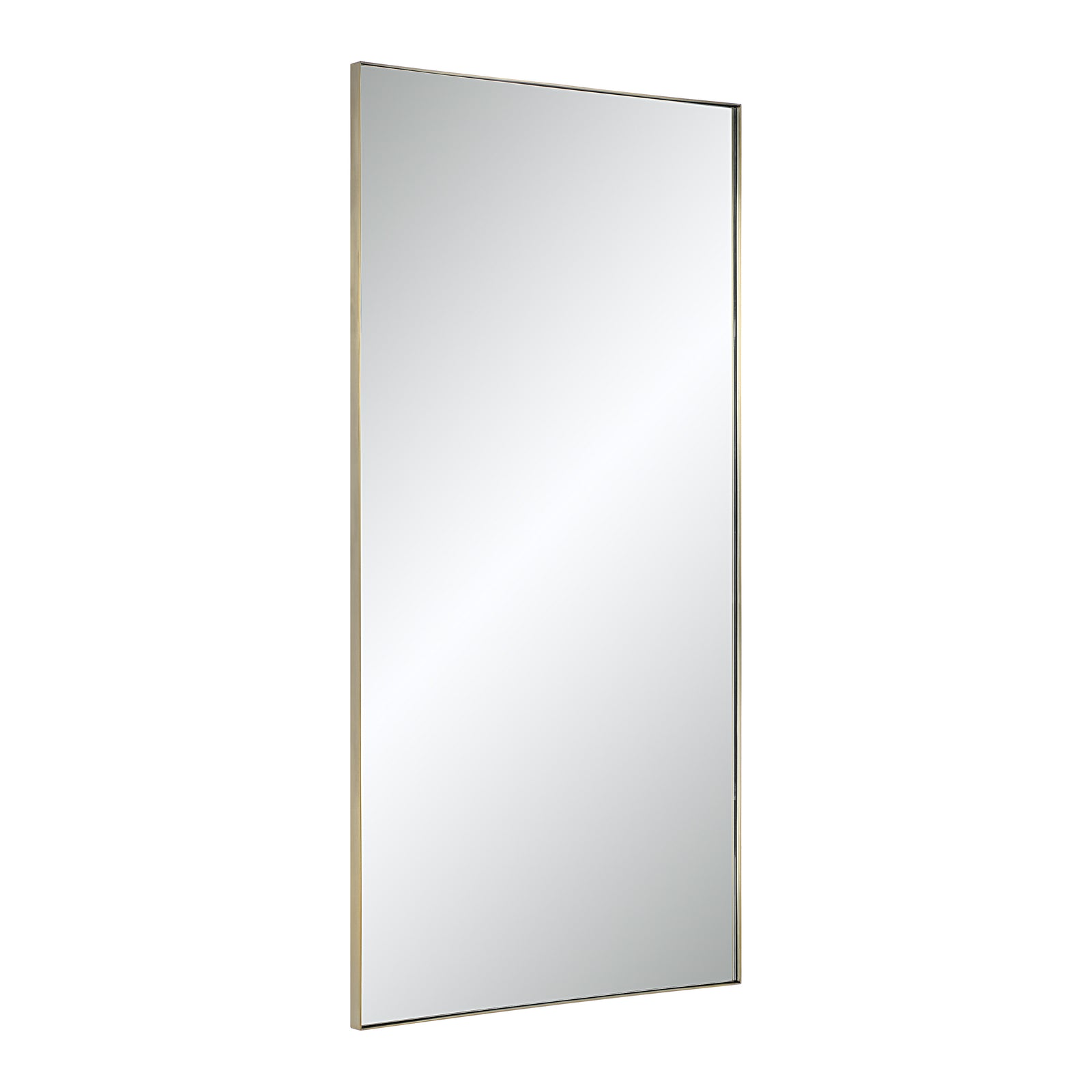 Orrin mirror by Renwil, rectangular shape with a sleek silver frame, front view.
