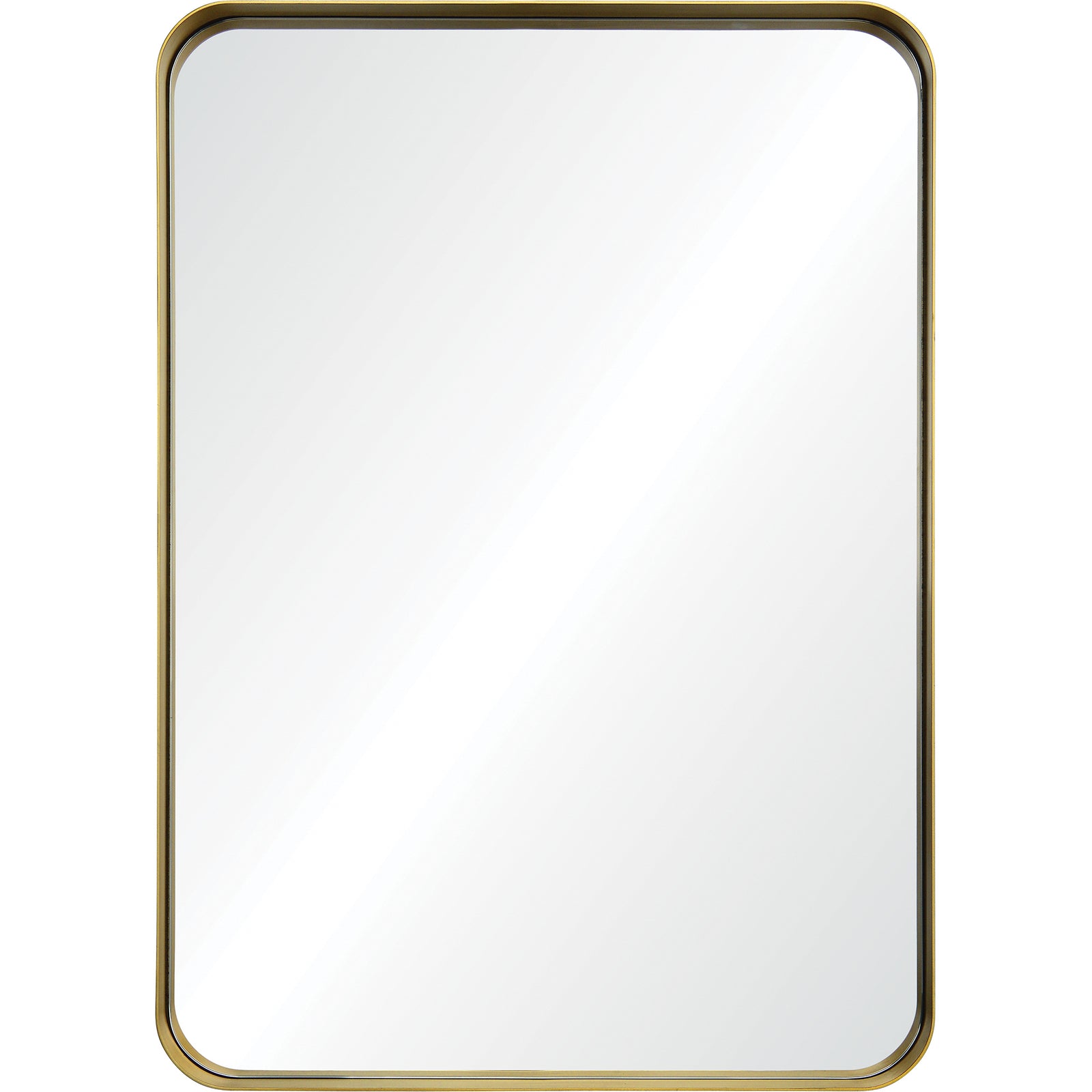Barton Wall Mirror with a sleek gold frame and a clear reflective surface