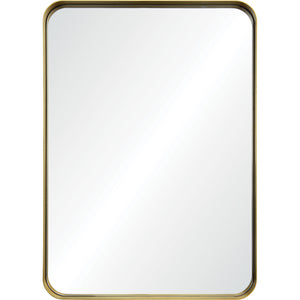 Barton Wall Mirror with a sleek gold frame and a clear reflective surface