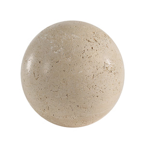 Cereza vase by Renwil, round beige vase featuring a subtle textured design