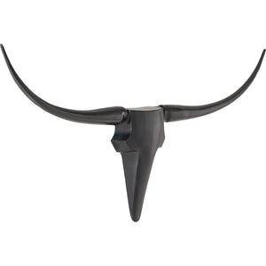Madryn Wall Art showcasing a stylized black horned figure with a modern aesthetic