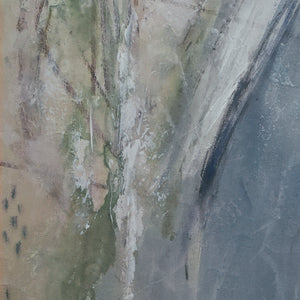 Close-up of Eclat canvas art highlighting detailed brushwork in muted colors.