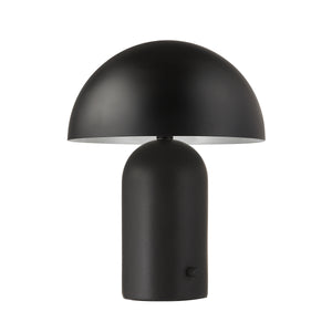 Sombra Table Lamp by Renwil, black metal lamp with a dome shade and control switch