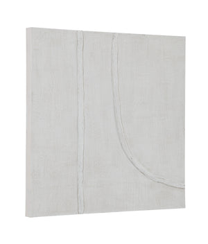 Cellier textured wall art showcasing white lines on a light beige surface