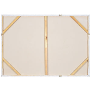 Back view of Alasia canvas art showing the wooden frame and canvas structure.
