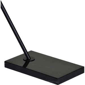 Penelin Floor Lamp base showcasing a sturdy black marble design with a sleek metal pole.