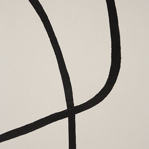 Moreau canvas art close-up of black lines intersecting on a white canvas