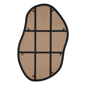 Back view of Jane Wall Mirror, showing the brown backing and hanging hardware.