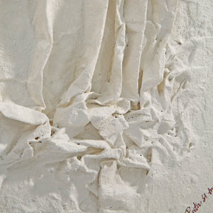 Volterra Wall Art featuring textured white fabric folds, creating a three-dimensional effect on a neutral background.