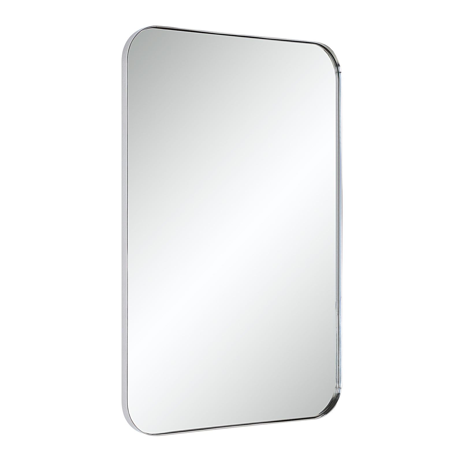 Louvas mirror by Renwil, rectangular shape with rounded corners, clear reflective surface