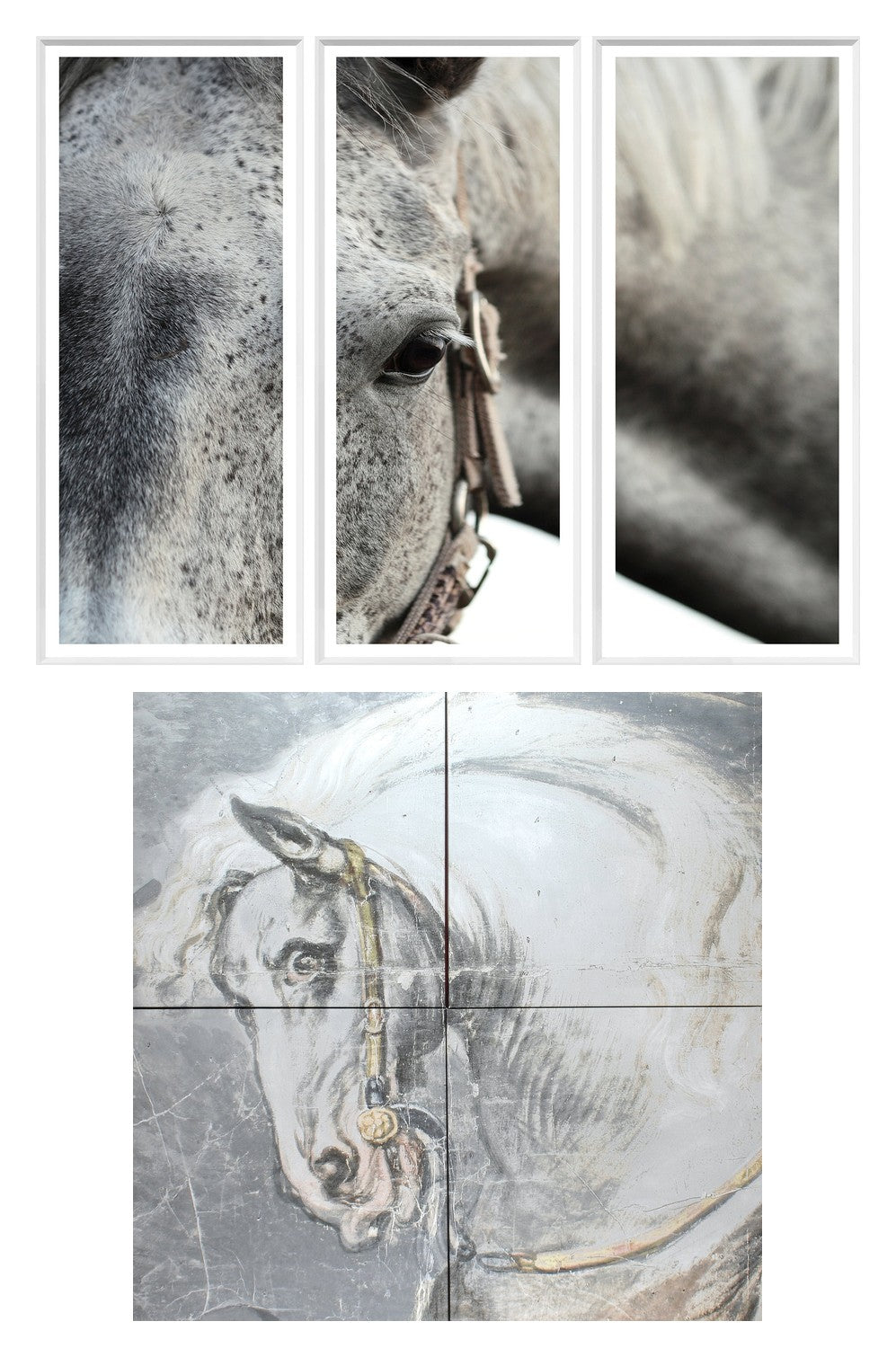 Statement Dappled Grey & Tete De Cheval Pair Bundle